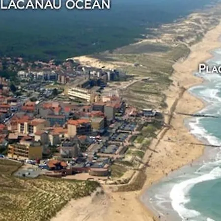 Maison Confortable A Avec Piscine Partagee Lacanau